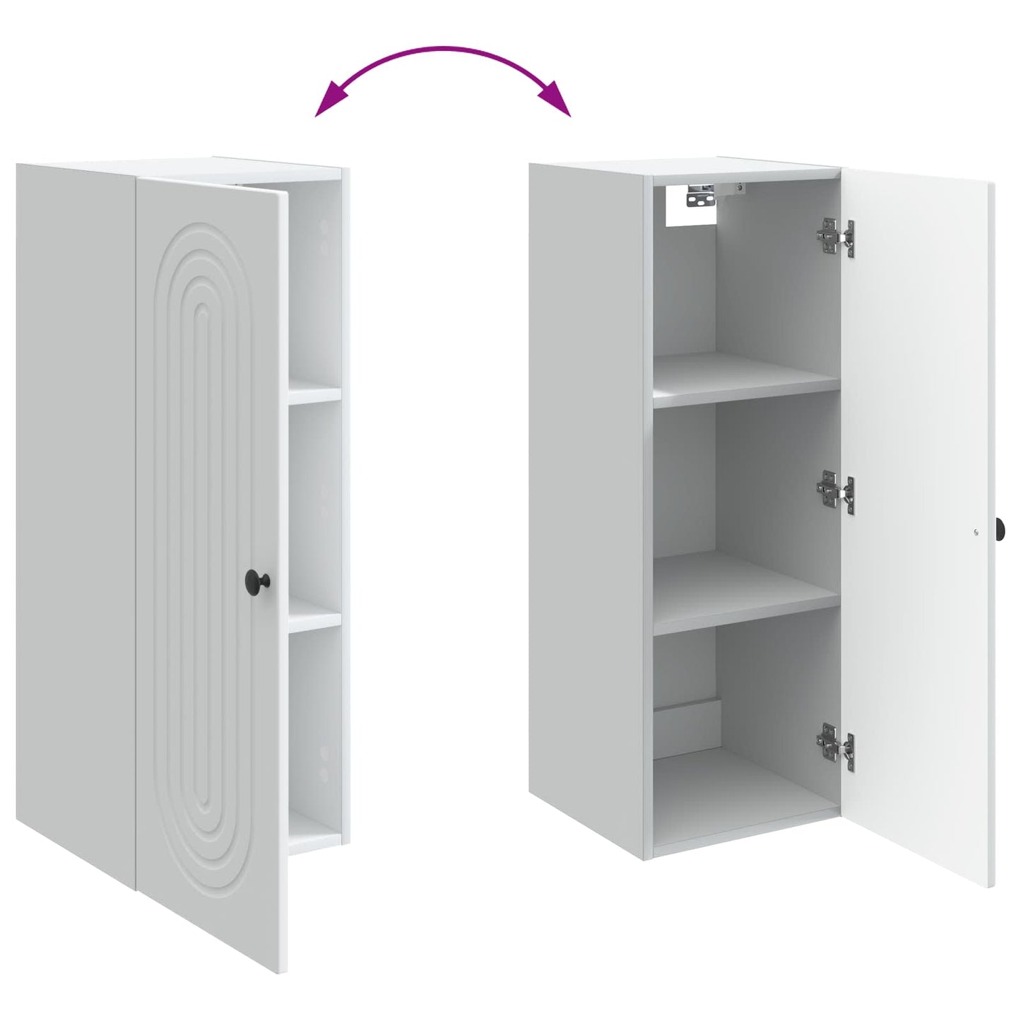 Mobiletto a muro Bianco 33 x 34,5 x 90 cm Legno ingegnerizzato | homemem39