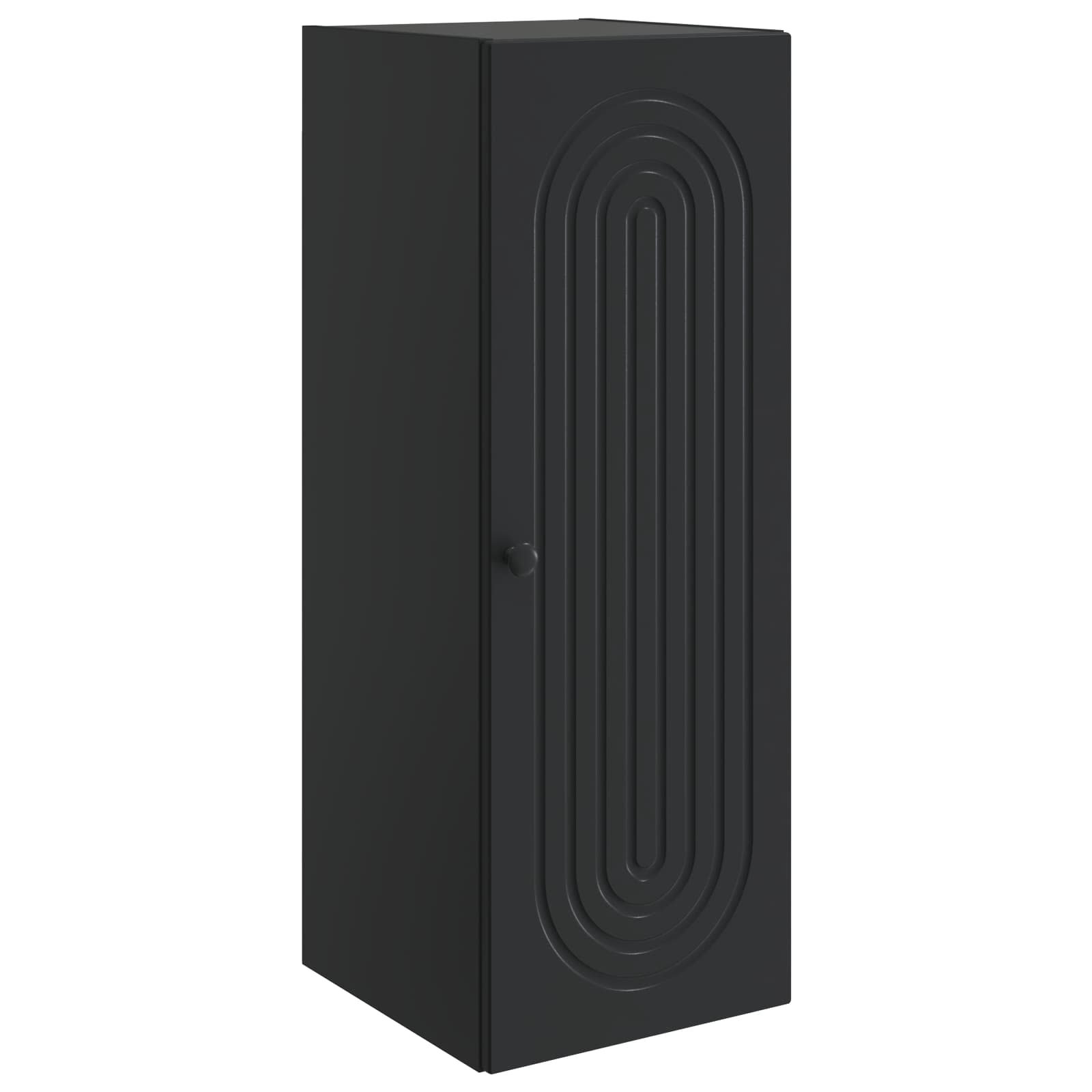 Mobiletto a muro Nero 33 x 34,5 x 90 cm Legno ingegnerizzato | homemem39