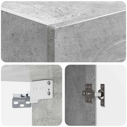 Mobiletto a muro Grigio Cemento 33 x 34,5 x 90 cm | homemem39