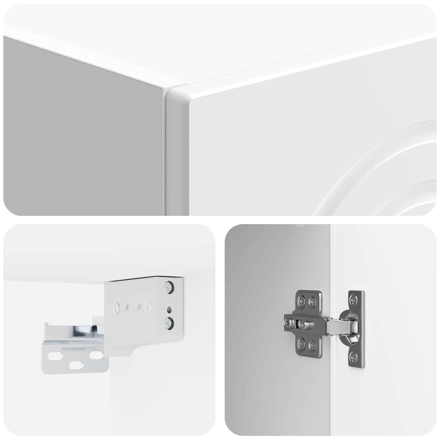 Mobiletto a muro Bianco Lucido 33 x 34,5 x 90 cm | homemem39