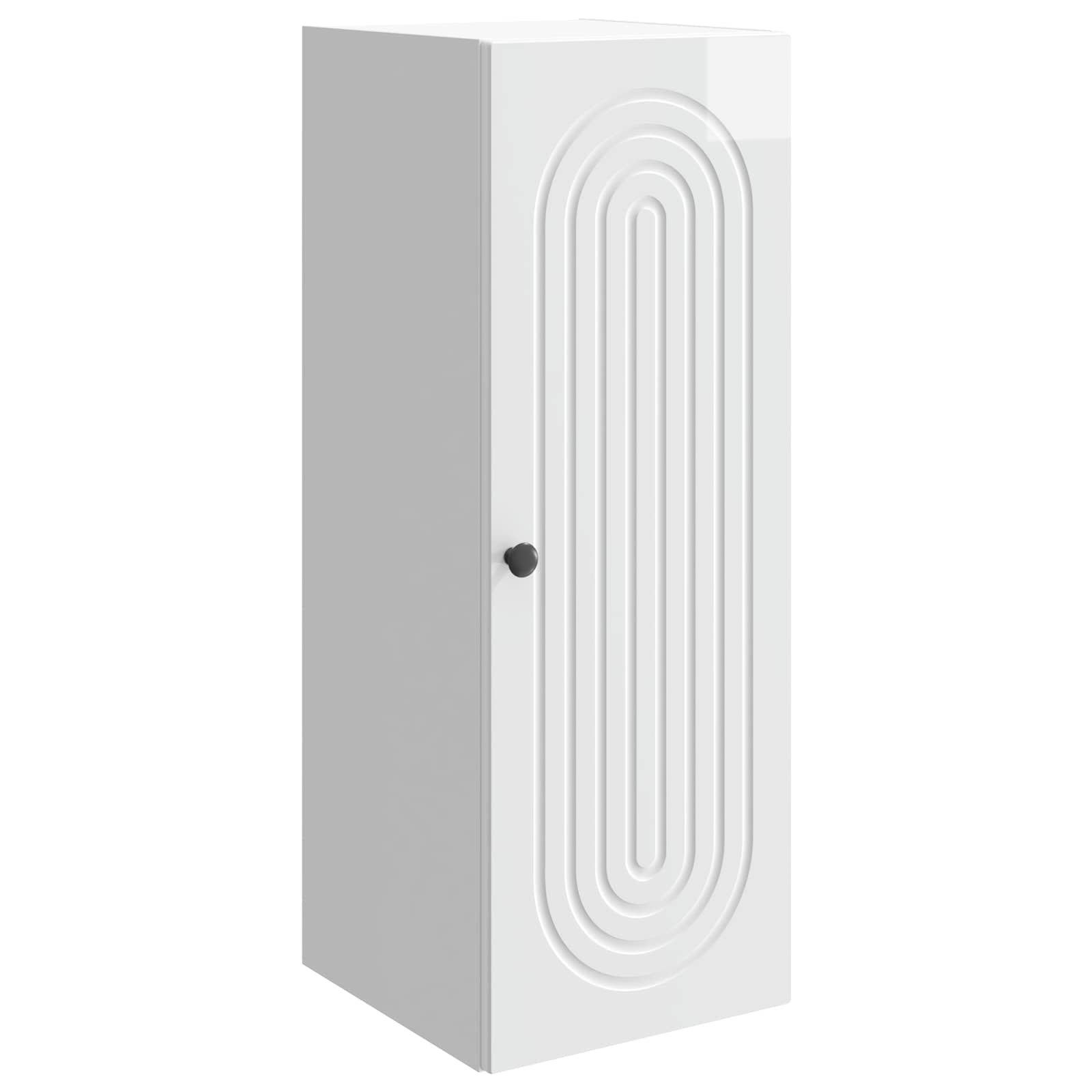 Mobiletto a muro Bianco Lucido 33 x 34,5 x 90 cm | homemem39
