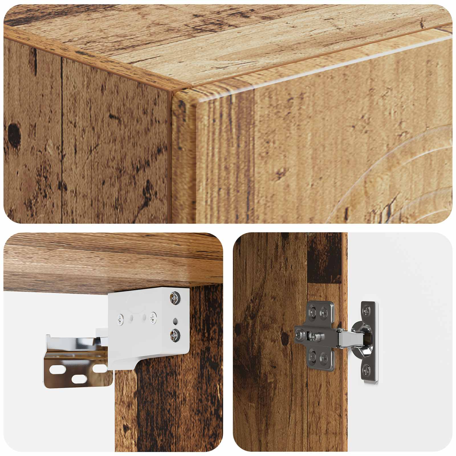 Mobiletto a muro Legno antico 33 x 34,5 x 90 cm | homemem39