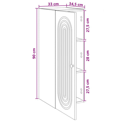 Mobiletto a muro 33 x 34,5 x 90 cm Legno ingegnerizzato | homemem39