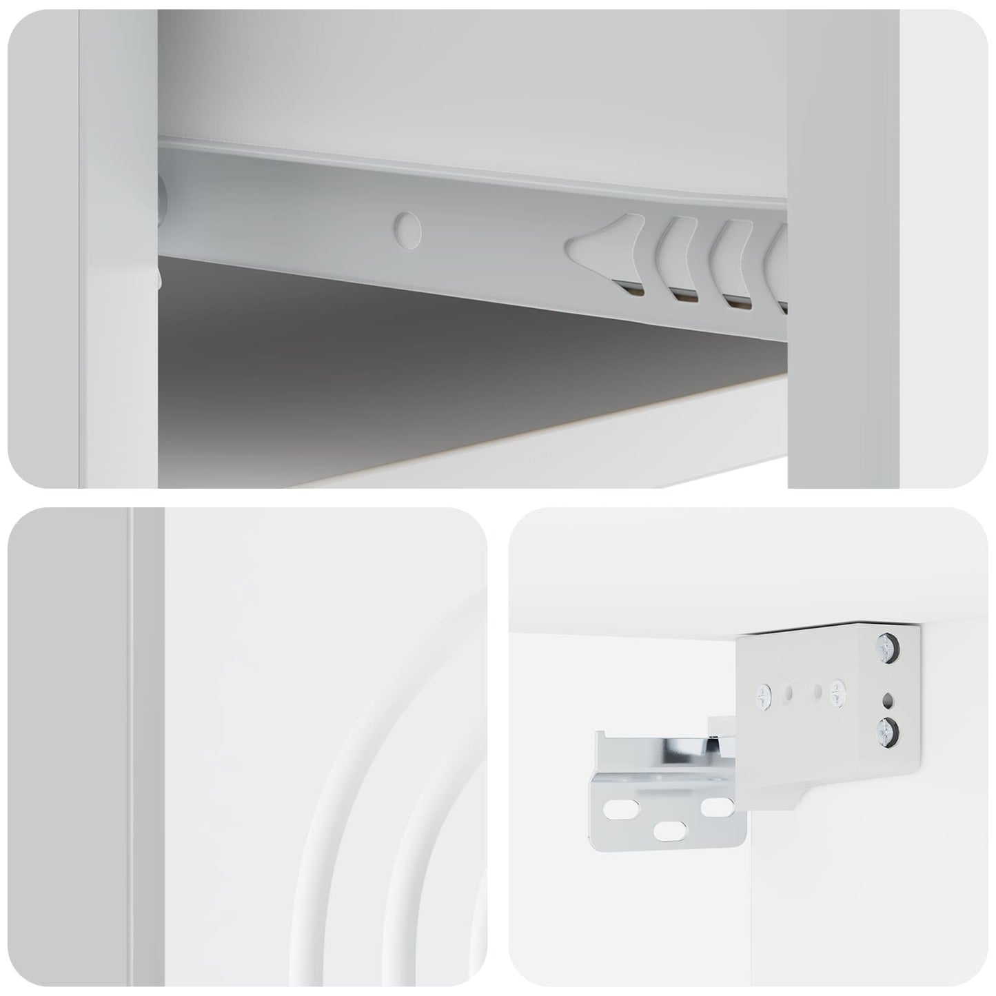 Mobiletto da notte a muro 2 pcs Bianco 33 x 34,5 x 20 cm | homemem39