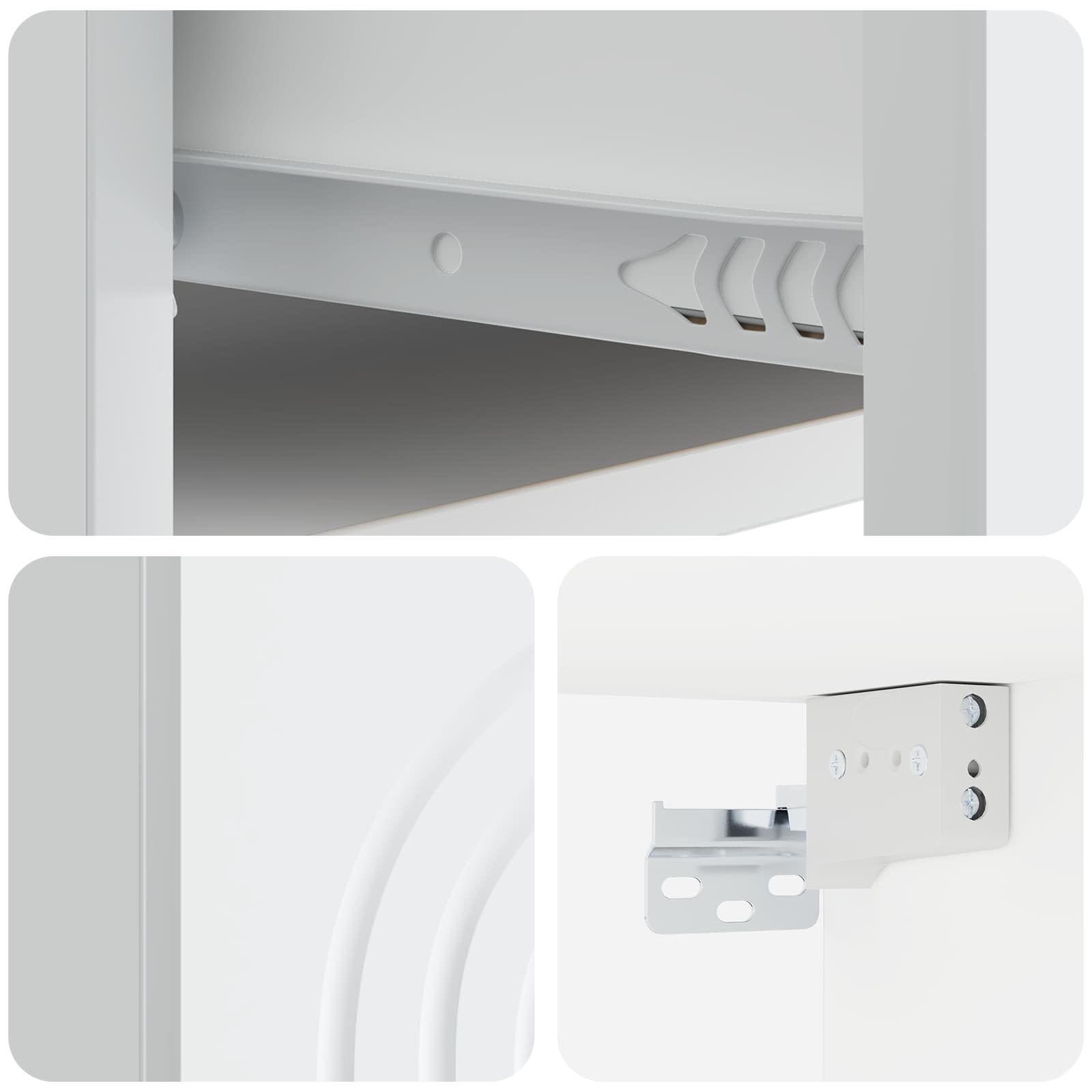 Mobiletto da notte a muro 2 pcs Bianco 33 x 34,5 x 20 cm | homemem39