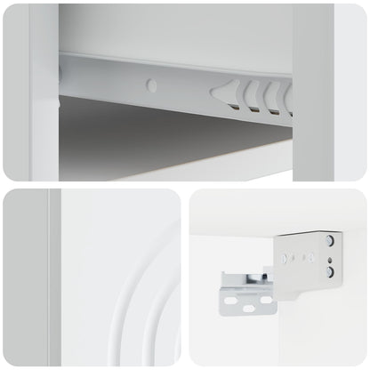 Mobiletto da notte a muro 2 pz Bianco 33 x 34,5 x 20 cm