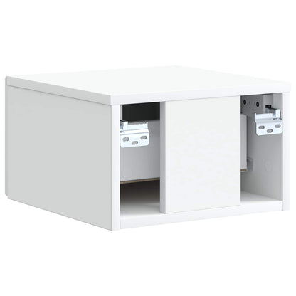 Mobiletto da notte a muro 2 pz Bianco 33 x 34,5 x 20 cm