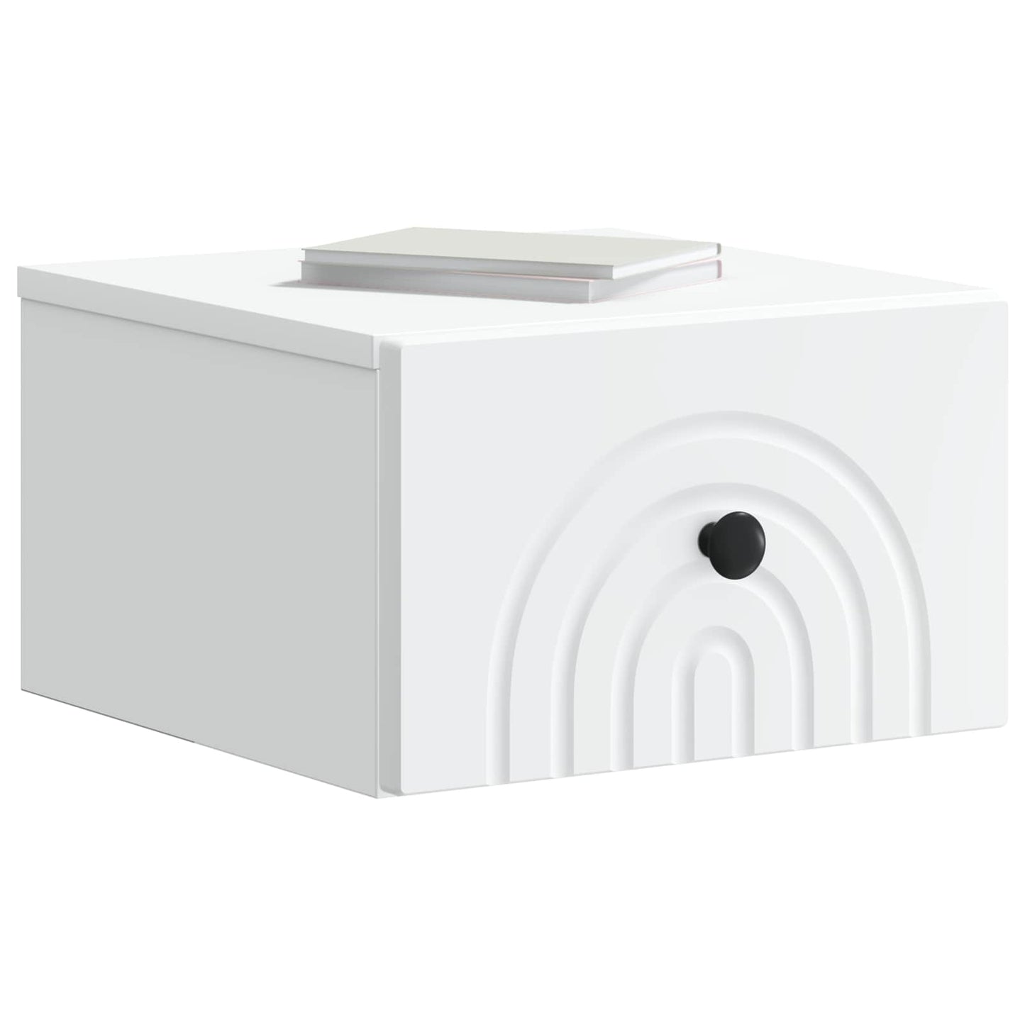 Mobiletto da notte a muro 2 pz Bianco 33 x 34,5 x 20 cm