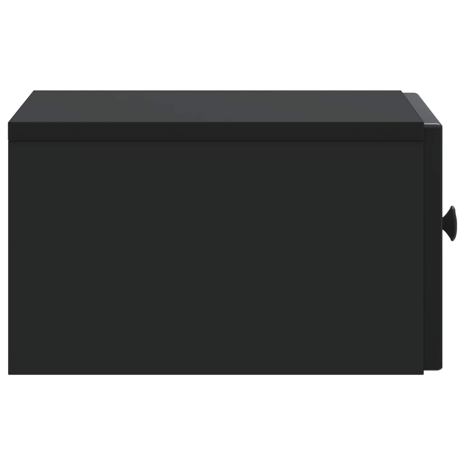 Mobiletto da notte a muro con cassetto Nero 33 x 34,5 x 20 cm | homemem39