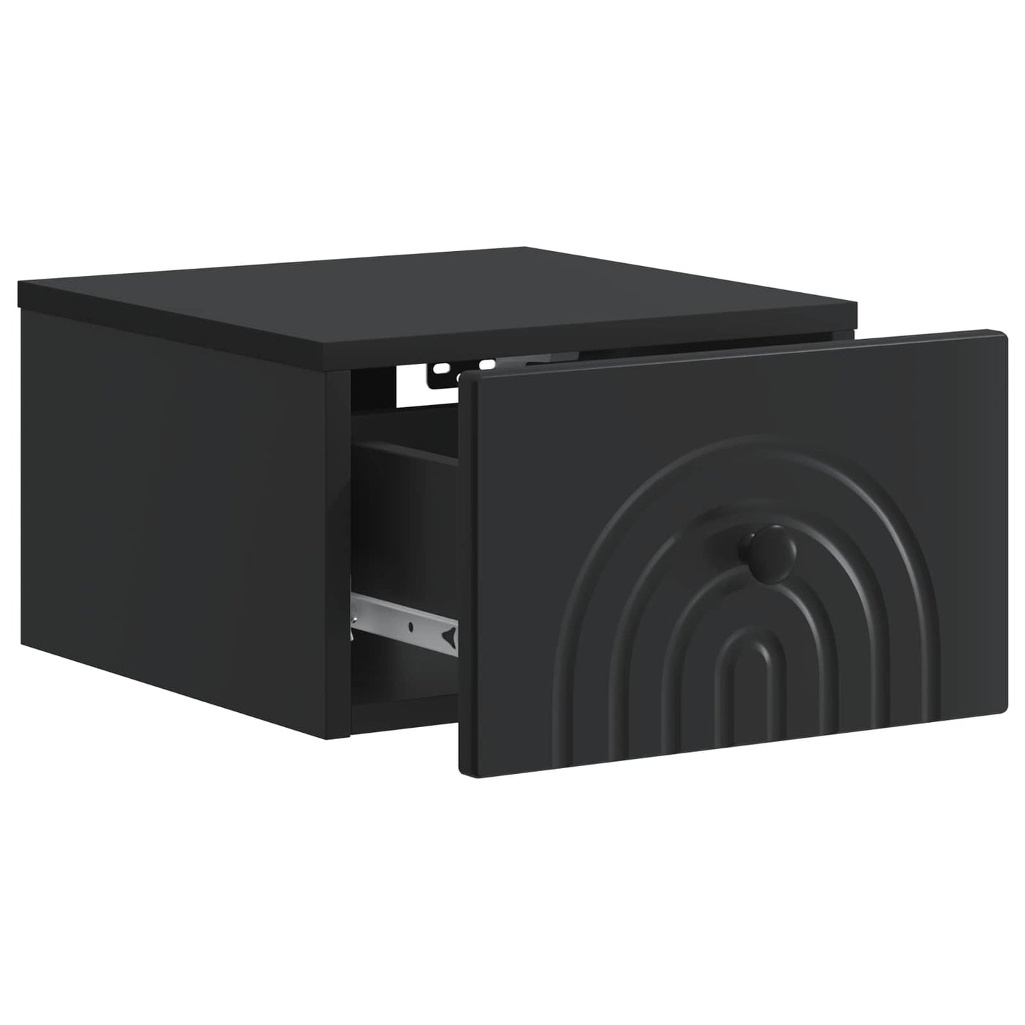 Mobiletto da notte a muro 2 pcs Nero 33 x 34,5 x 20 cm | homemem39