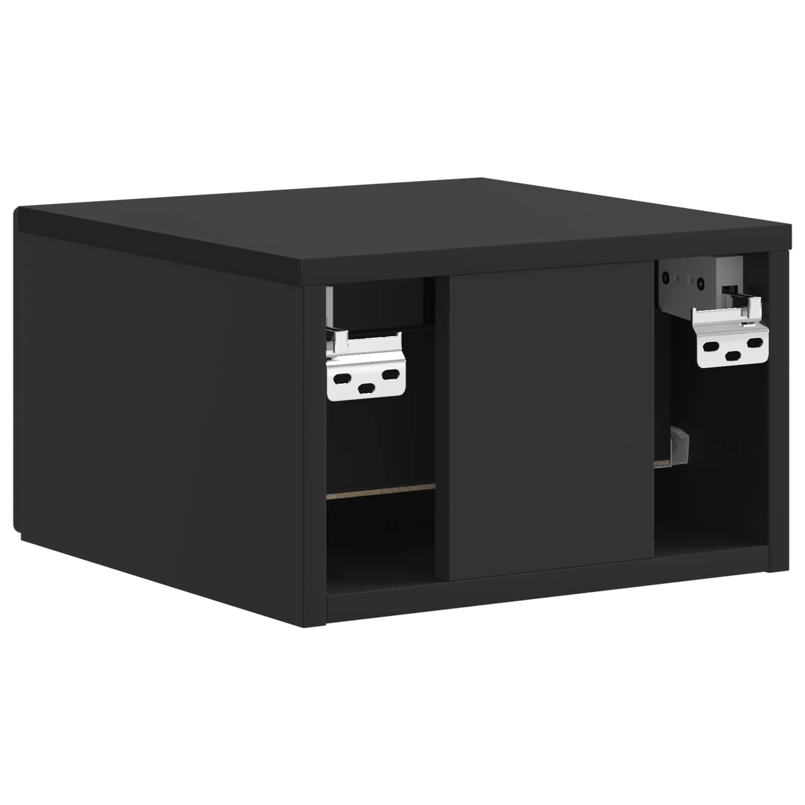 Mobiletto da notte a muro 2 pcs Nero 33 x 34,5 x 20 cm | homemem39