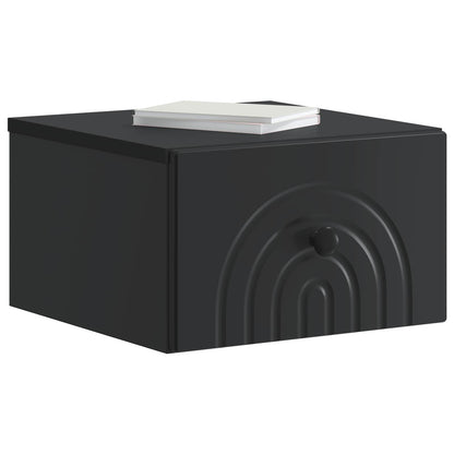 Mobiletto da notte a muro 2 pcs Nero 33 x 34,5 x 20 cm | homemem39