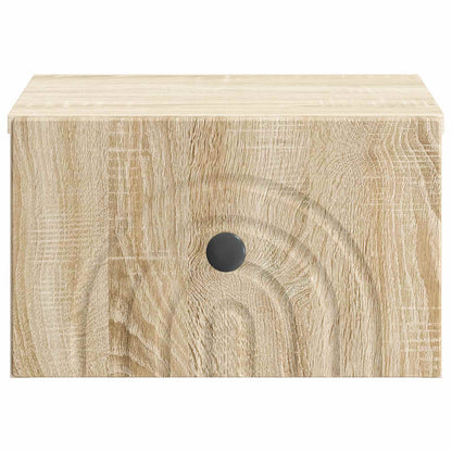 Mobiletto da notte a muro Rovere Sonoma 33 x 34,5 x 20 cm | homemem39