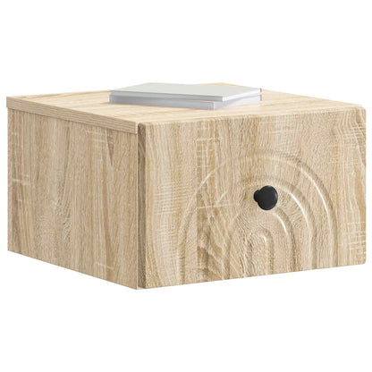 Mobiletto da notte a muro Rovere Sonoma 33 x 34,5 x 20 cm