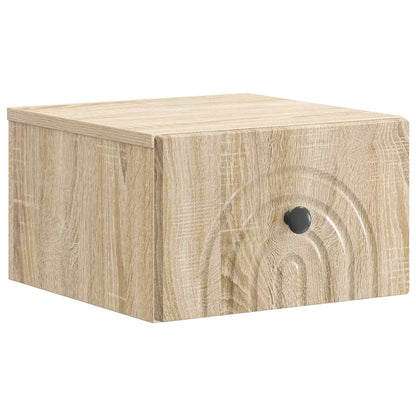 Mobiletto da notte a muro 2 pcs Rovere Sonoma 33 x 34,5 x 20 cm | homemem39