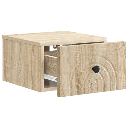Mobiletto da notte a muro 2 pcs Rovere Sonoma 33 x 34,5 x 20 cm | homemem39