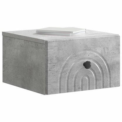 Mobiletto da notte a muro Grigio Cemento 33 x 34,5 x 20 cm | homemem39
