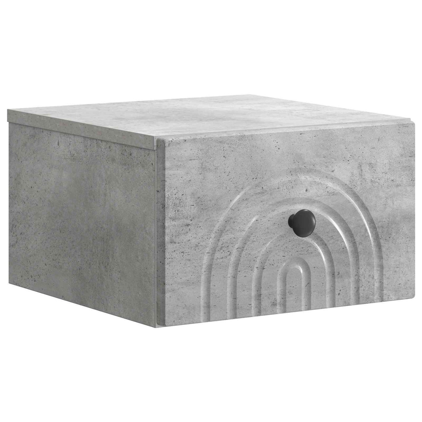 Mobiletto da notte a muro con cassetto 2 pcs Grigio Cemento | homemem39