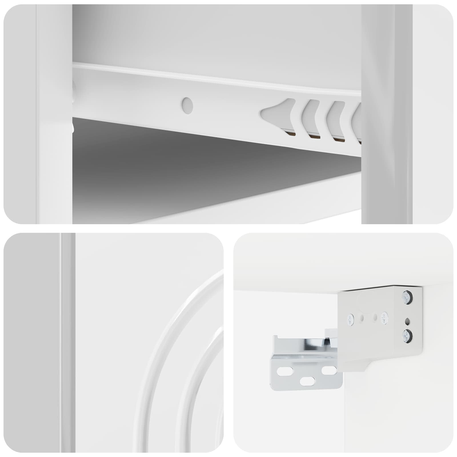 Mobiletto da notte a muro Bianco Lucido 33 x 34,5 x 20 cm | homemem39