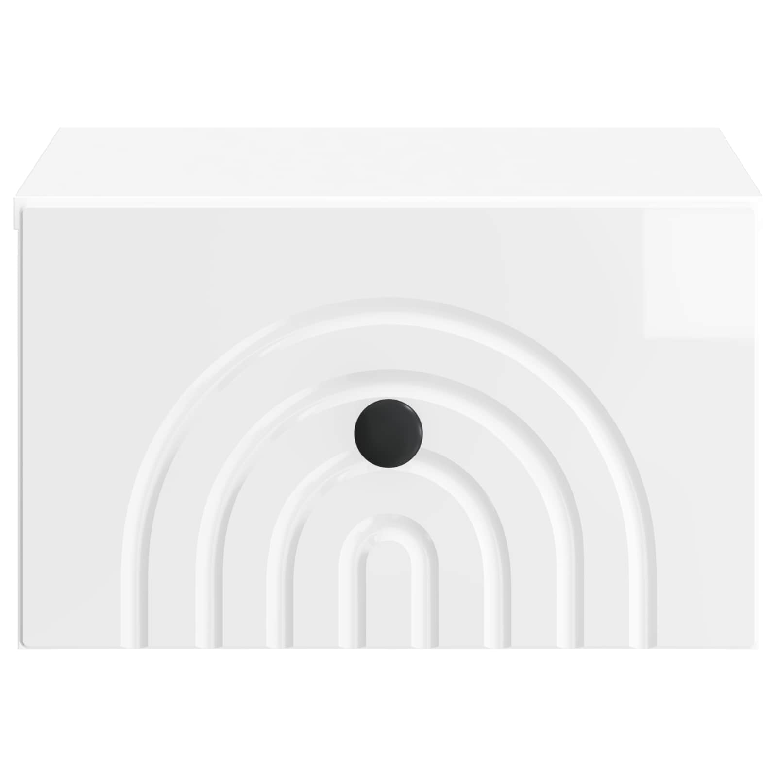 Mobiletto da notte a muro Bianco Lucido 33 x 34,5 x 20 cm | homemem39