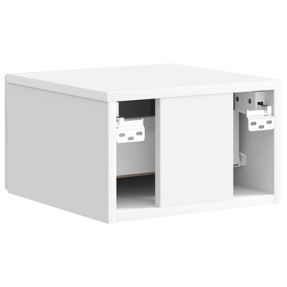 Mobiletto da notte a muro 2 pcs Bianco Lucido 33 x 34,5 x 20 cm | homemem39