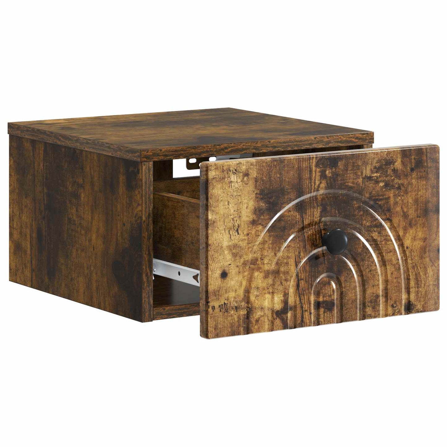 Mobiletto da notte a muro 2 pcs Rovere Fumo 33 x 34,5 x 20 cm