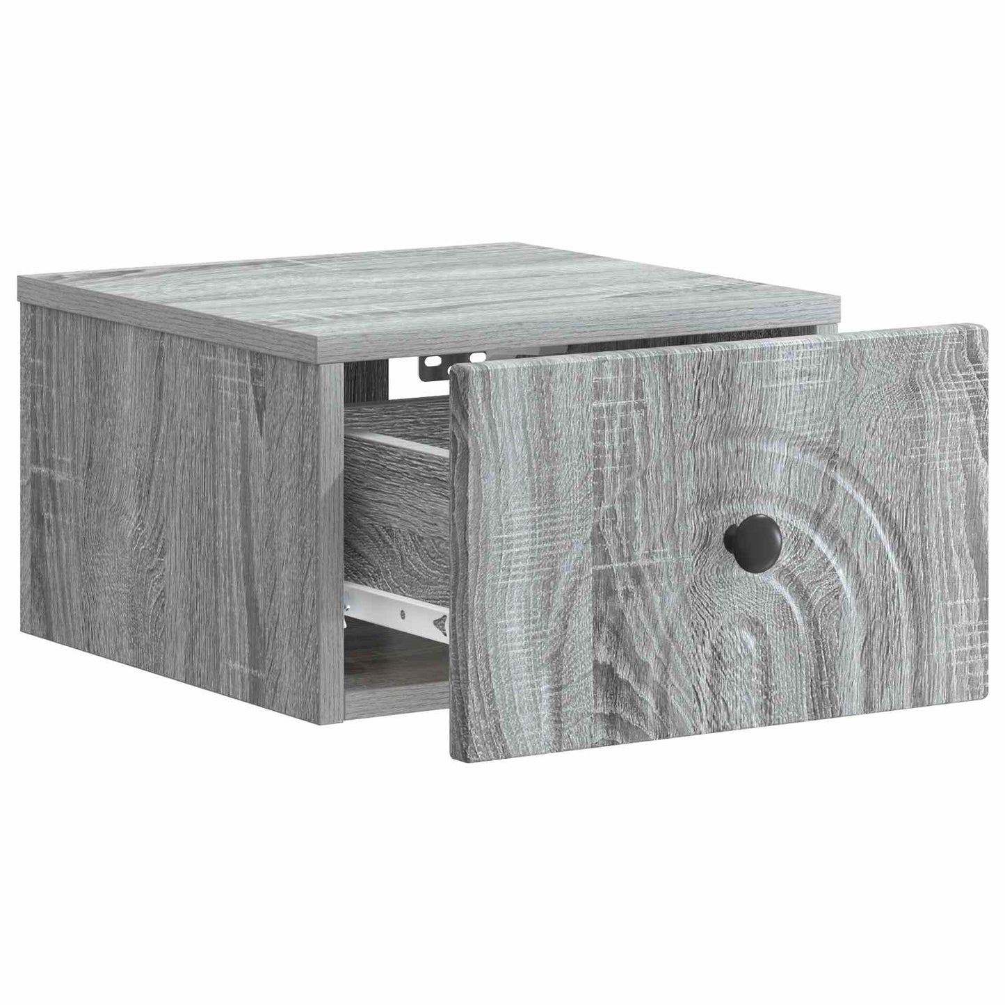 Mobiletto da notte a muro Grigio Sonoma 33 x 34,5 x 20 cm