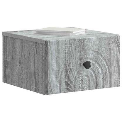 Mobiletto da notte a muro Grigio Sonoma 33 x 34,5 x 20 cm