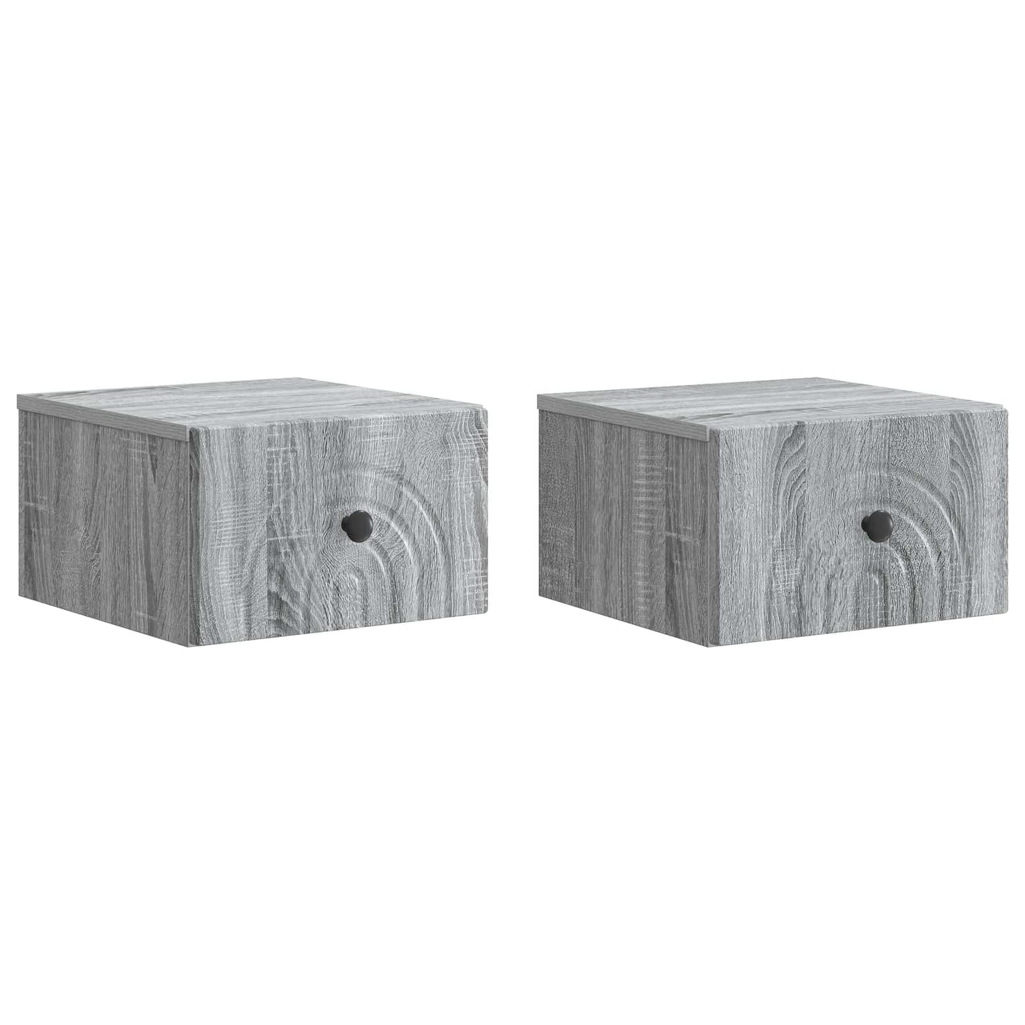 Mobiletto da notte a muro 2 pcs Grigio Sonoma 33 x 34,5 x 20 cm