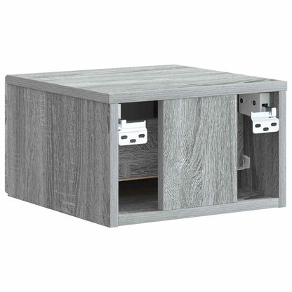 Mobiletto da notte a muro 2 pcs Grigio Sonoma 33 x 34,5 x 20 cm