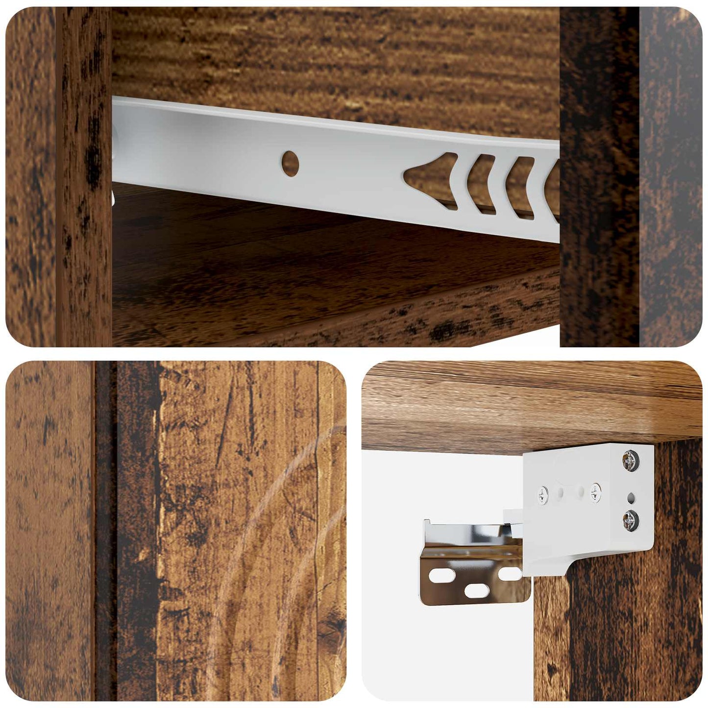 Mobiletto da notte a muro Legno antico 33 x 34,5 x 20 cm | homemem39