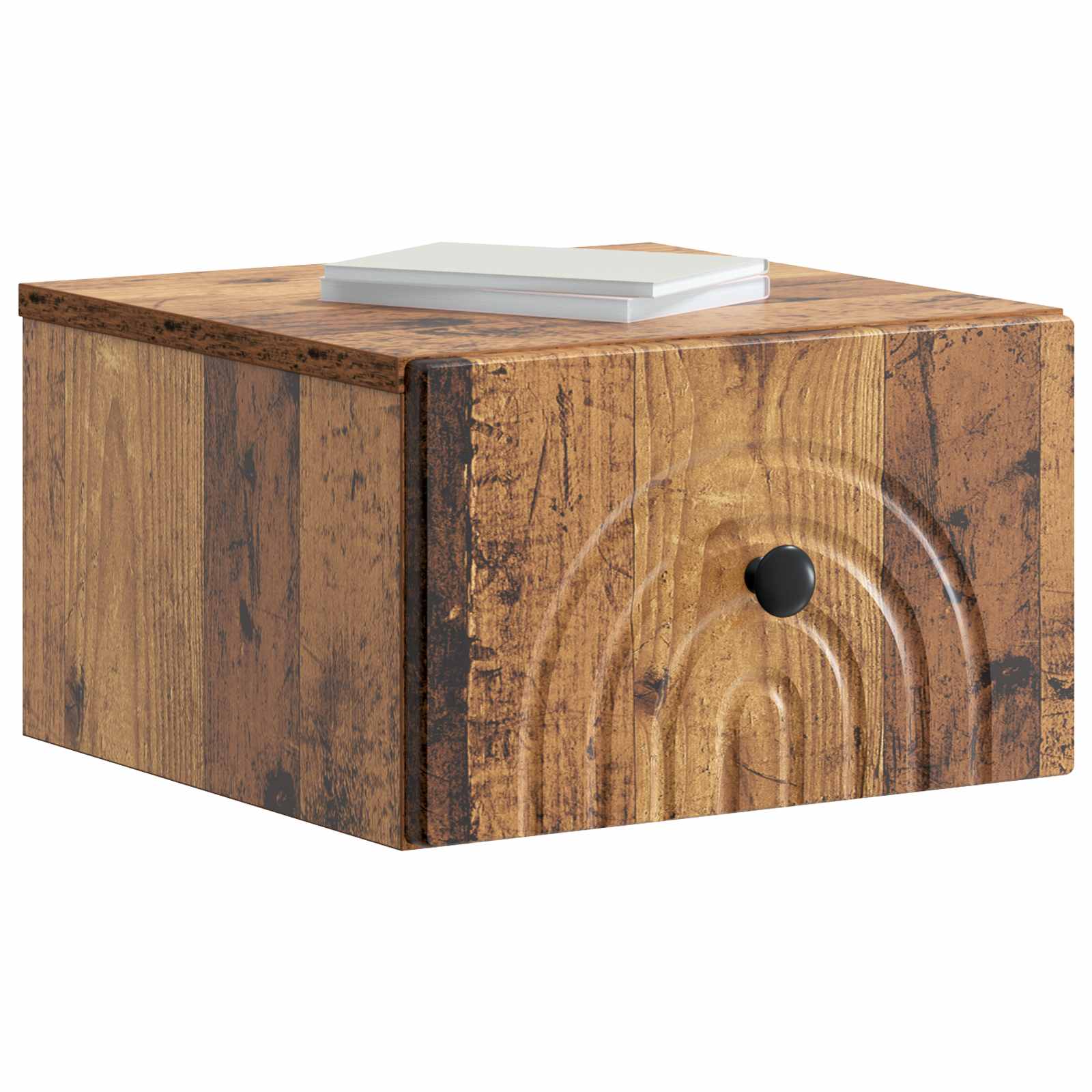 Mobiletto da notte a muro Legno antico 33 x 34,5 x 20 cm | homemem39