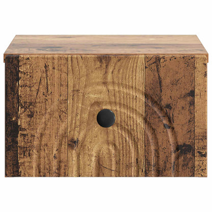 Mobiletto da notte a muro 2 pcs Legno antico 33 x 34,5 x 20 cm | homemem39