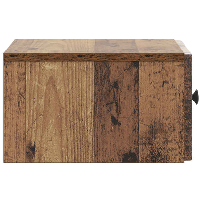 Mobiletto da notte a muro 2 pcs Legno antico 33 x 34,5 x 20 cm | homemem39