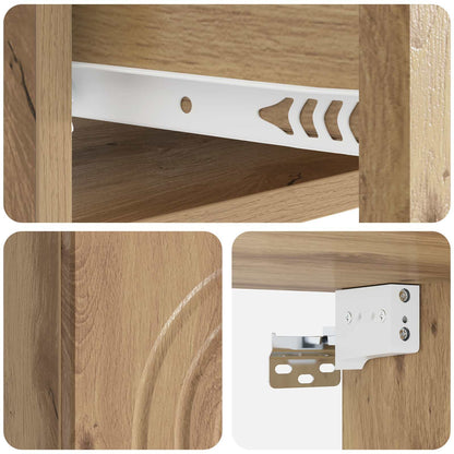 Mobiletto da notte a muro Rovere Artigianale 33 x 34,5 x 20 cm | homemem39