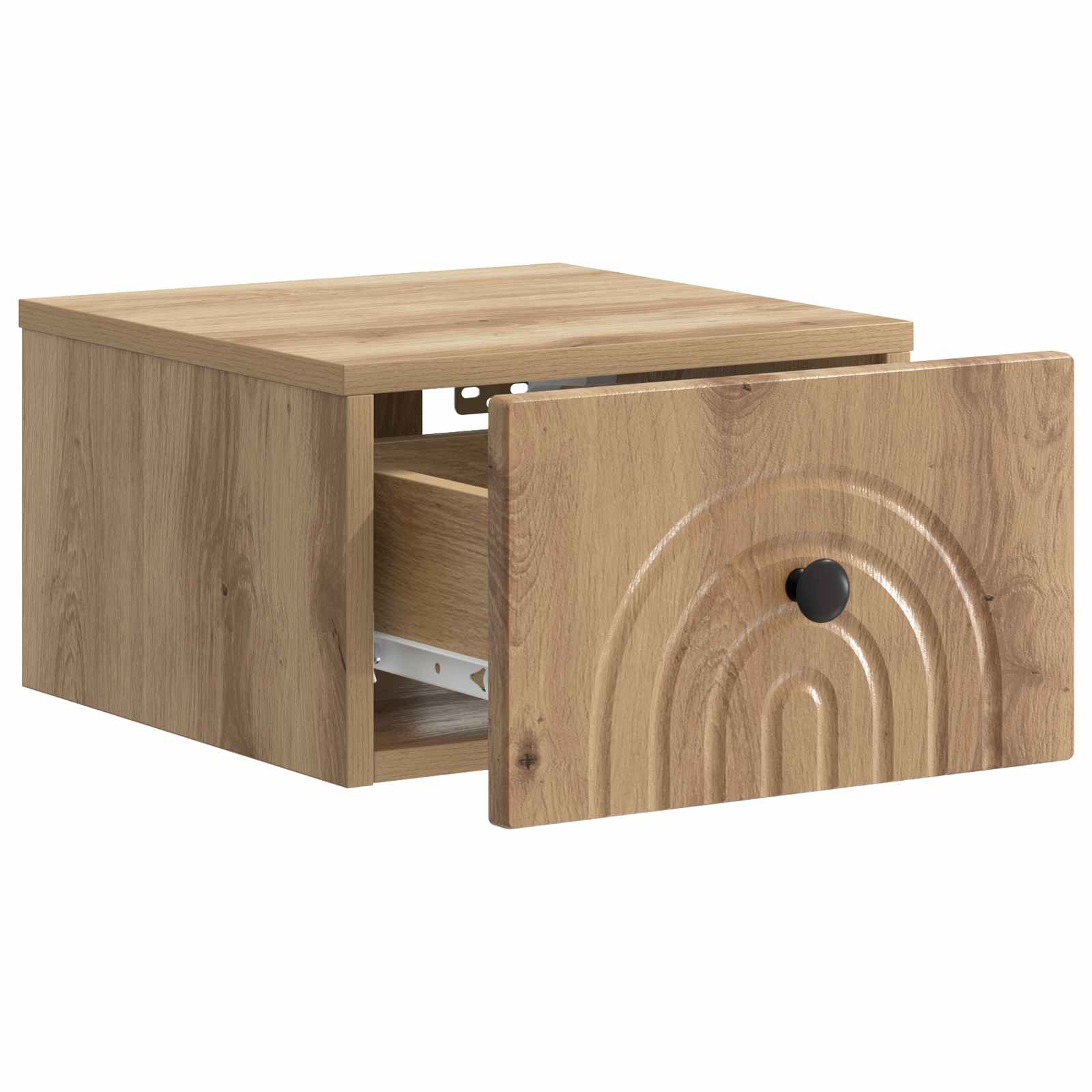 Mobiletto da notte a muro con cassetto 2 pcs Rovere Artigianale | homemem39