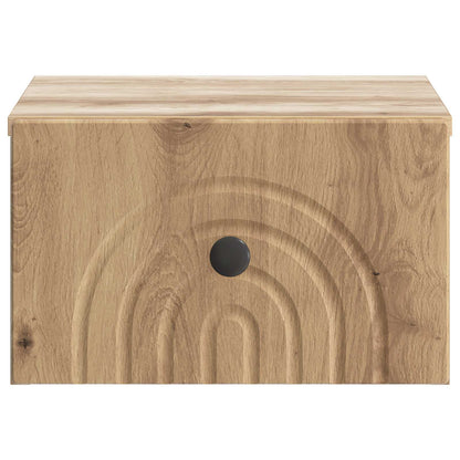 Mobiletto da notte a muro con cassetto 2 pcs Rovere Artigianale | homemem39