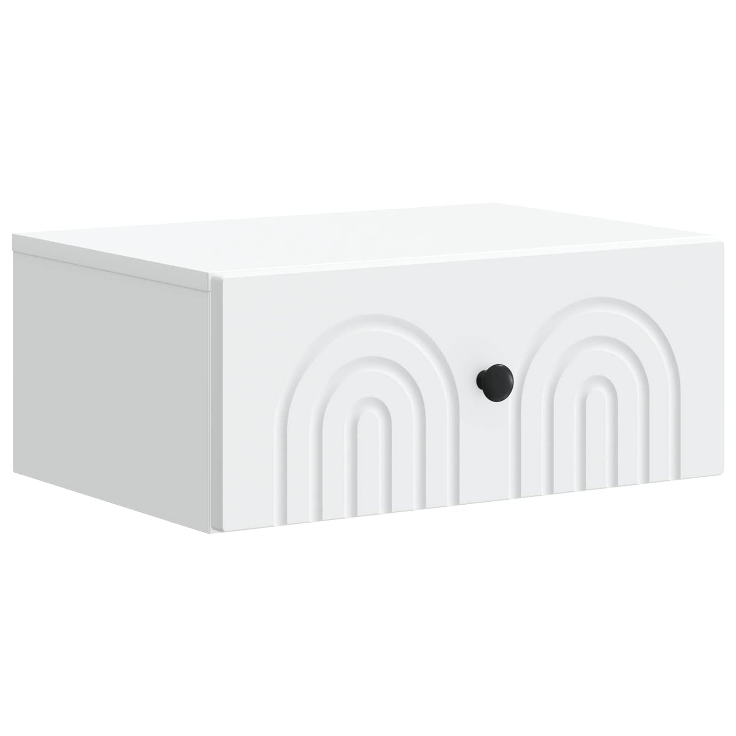 Mobiletto da notte a muro 2 pz Bianco 49 x 34,5 x 20 cm