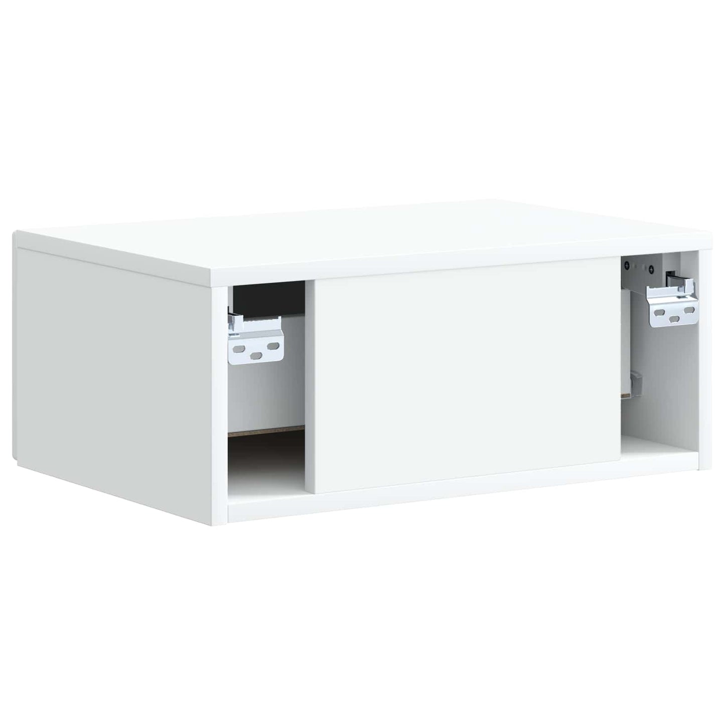Mobiletto da notte a muro 2 pz Bianco 49 x 34,5 x 20 cm