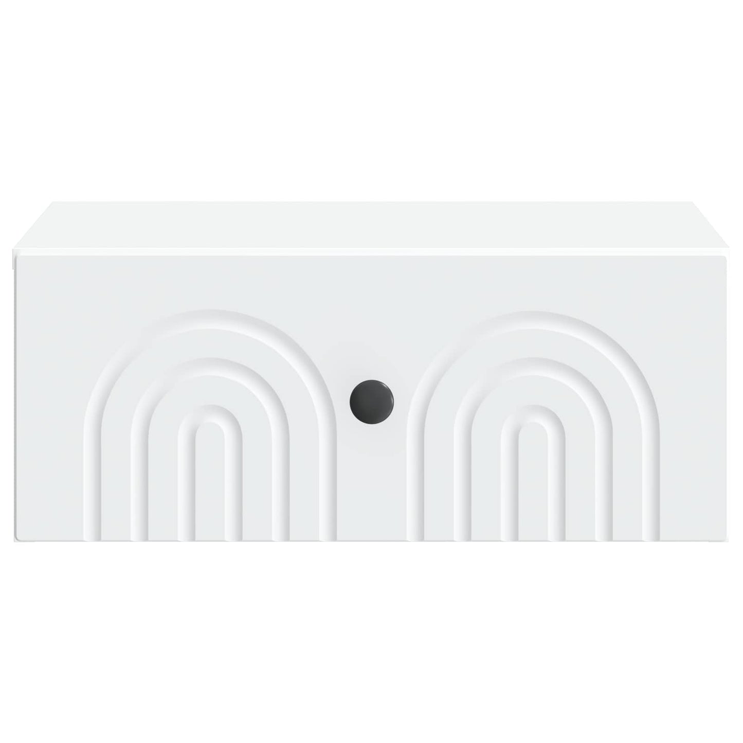 Mobiletto da notte a muro 2 pz Bianco 49 x 34,5 x 20 cm