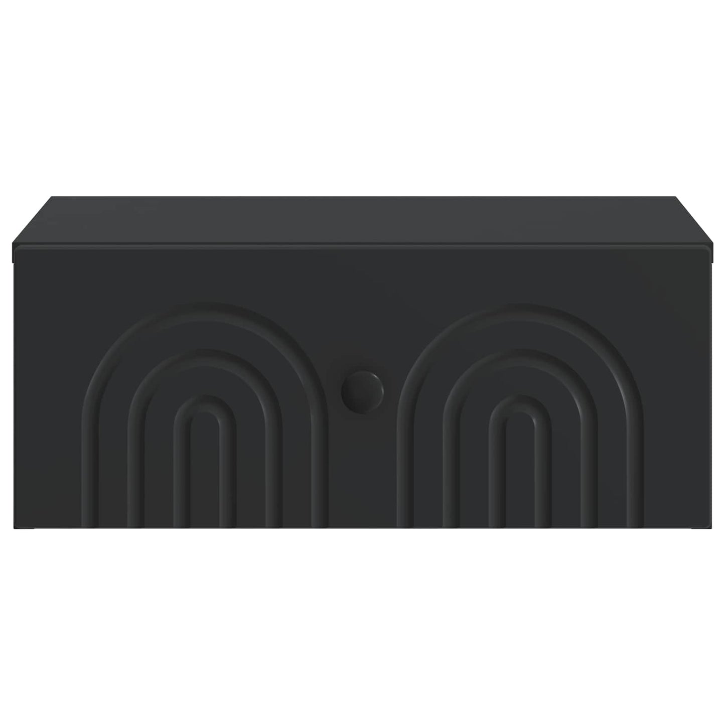 Mobiletto da notte a muro con cassetto Nero 49 x 34,5 x 20 cm