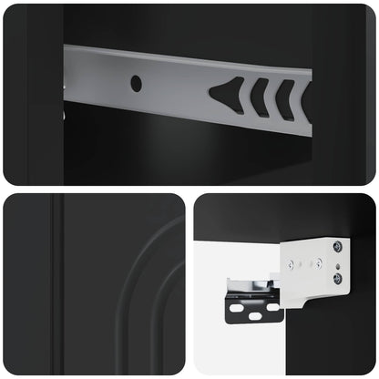 Mobiletto da notte a muro 2 pcs Nero 49 x 34,5 x 20 cm | homemem39