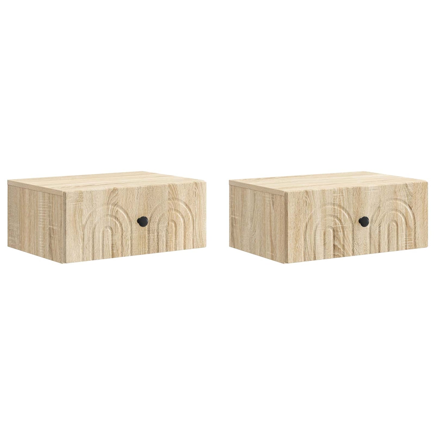 Mobiletto da notte a muro 2 pcs Rovere Sonoma 49 x 34,5 x 20 cm | homemem39