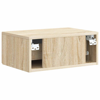Mobiletto da notte a muro 2 pcs Rovere Sonoma 49 x 34,5 x 20 cm | homemem39