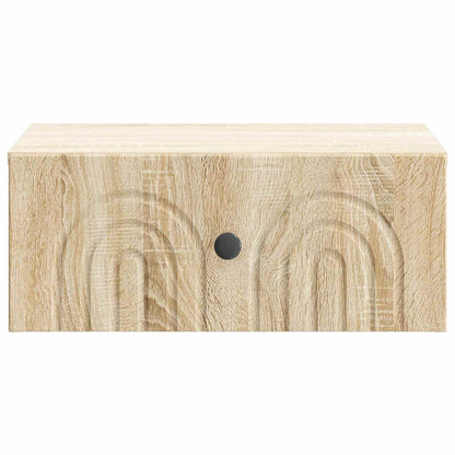 Mobiletto da notte a muro 2 pcs Rovere Sonoma 49 x 34,5 x 20 cm | homemem39