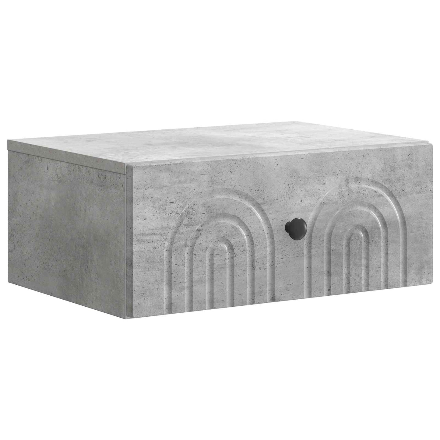 Mobiletto da notte a muro con cassetto 2 pcs Grigio Cemento | homemem39