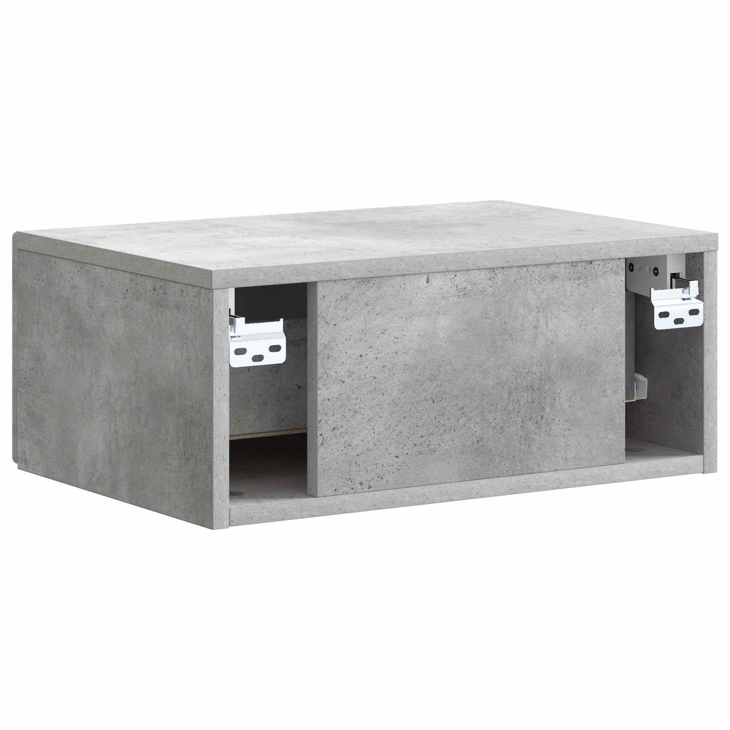 Mobiletto da notte a muro con cassetto 2 pcs Grigio Cemento | homemem39