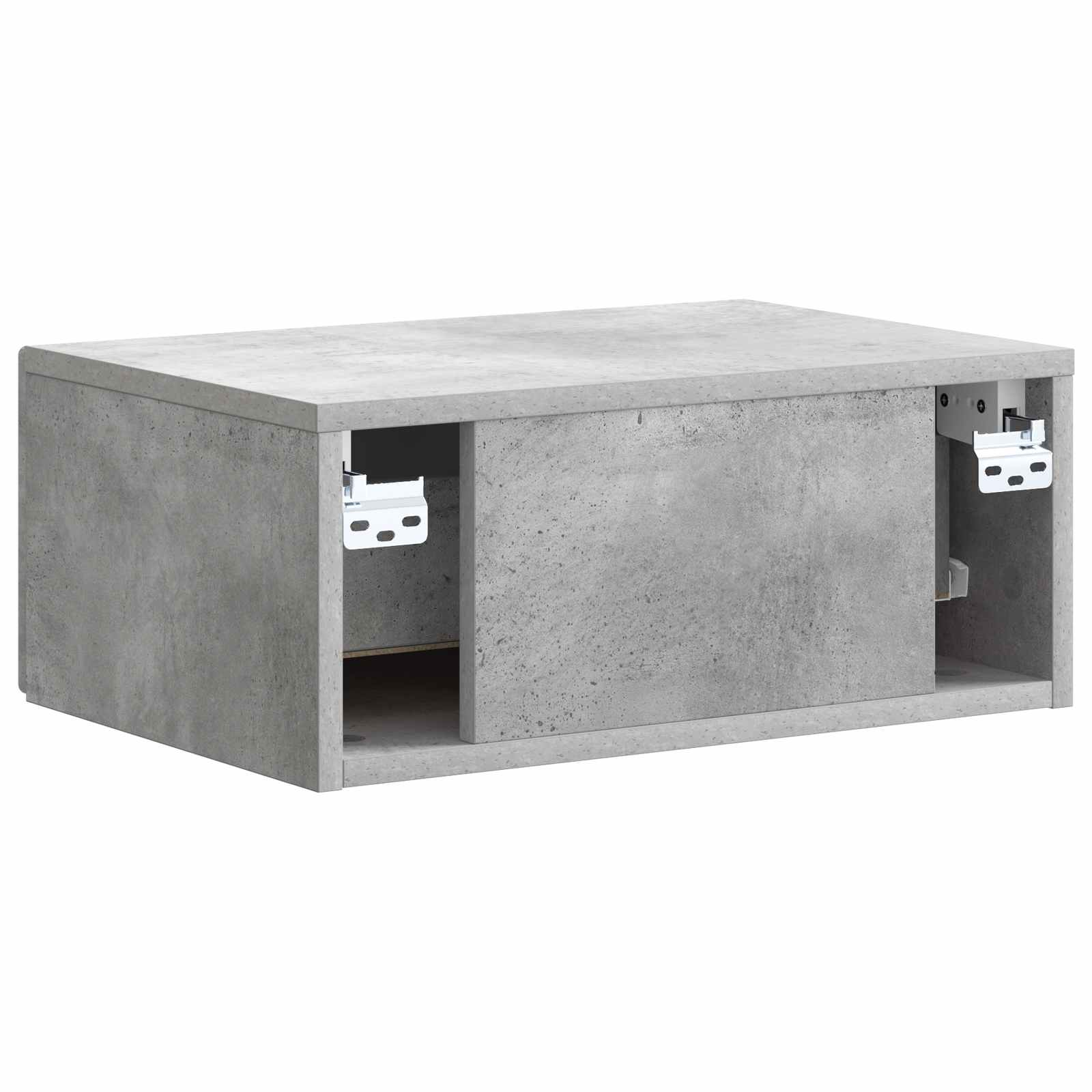 Mobiletto da notte a muro con cassetto 2 pcs Grigio Cemento | homemem39