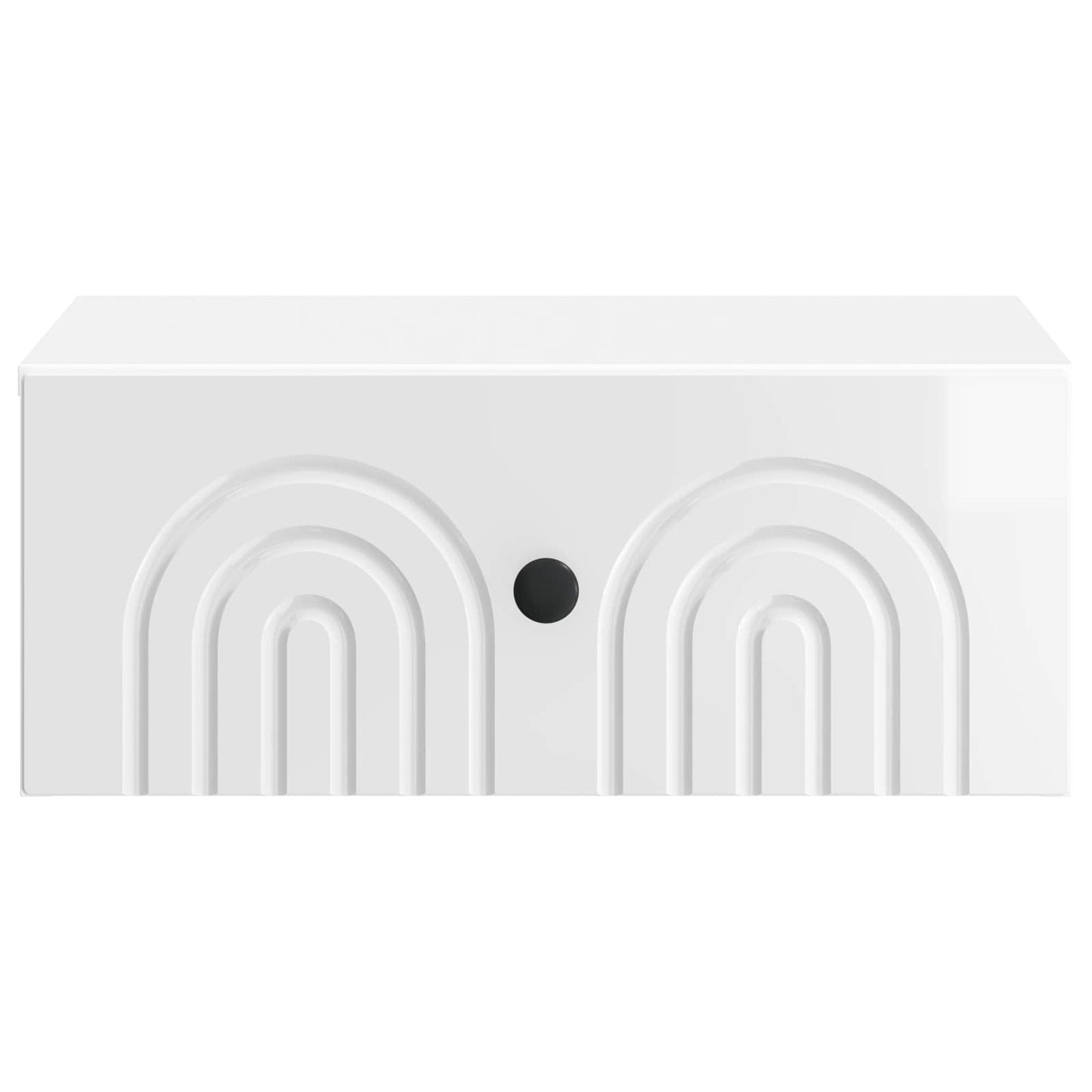 Mobiletto da notte a muro Bianco Lucido 49 x 34,5 x 20 cm | homemem39