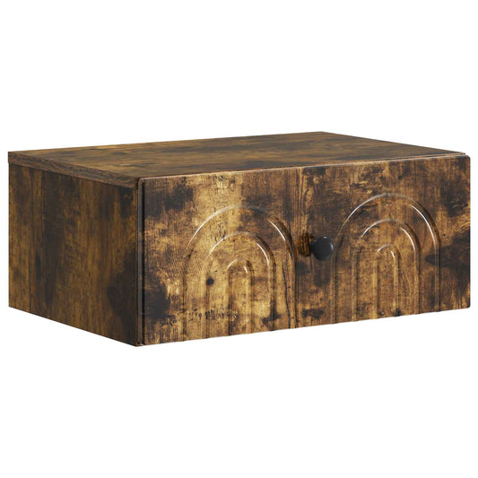 Mobiletto da notte a muro Rovere Fumo 49 x 34,5 x 20 cm | homemem39
